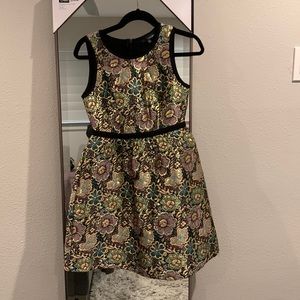 Stunning gold brocade Anthropologie dress.